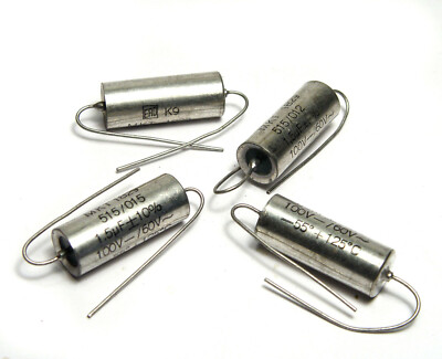 4x ERO MKT 1829 Kondensator, 1.5 µF / 100 VDC, Glass Sealed Tone Capacitors, NOS