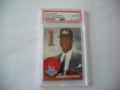 1992 HOOPS DRAFT REDEMPTION SHAQUILLE O'NEAL #A PSA 10 GEM MINT