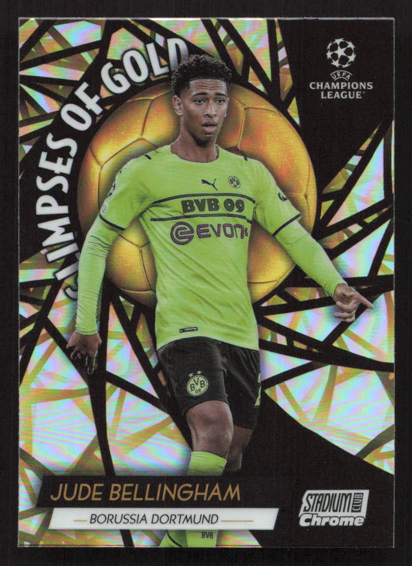 2021-22 Stadium Club Chrome Champions League Jude Bellingham Glimpses of Gold