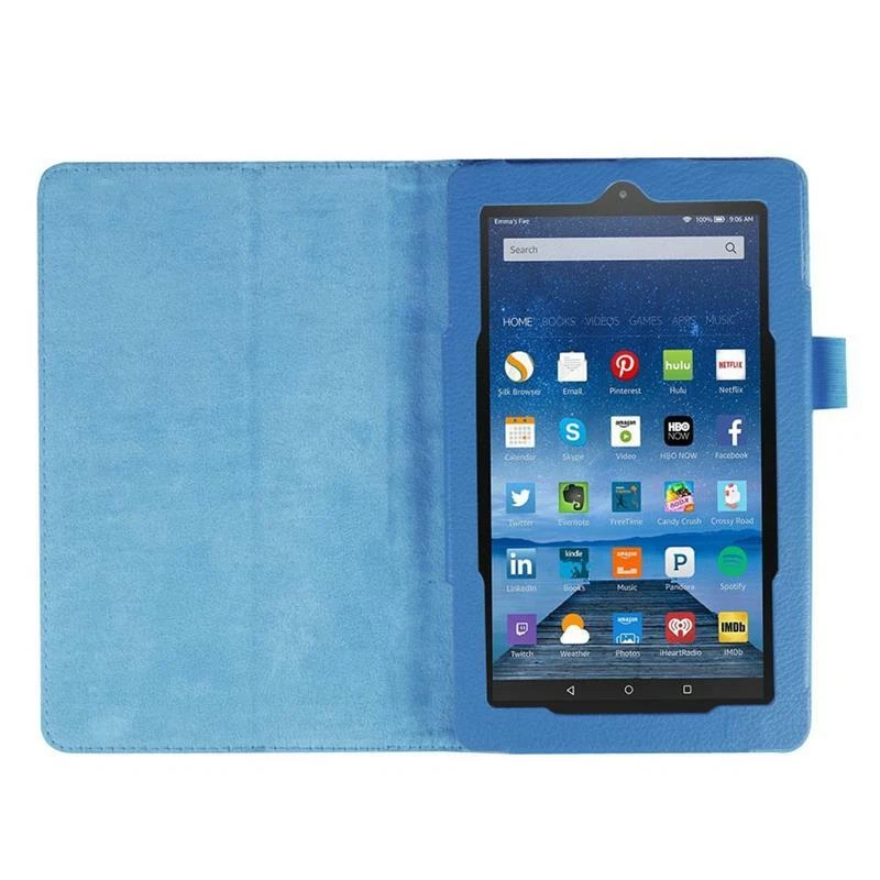 Stand Case Cover Flip Leather Smart For Amazon Kindle Fire 7 / HD 8 2017 7th Gen - Image 3 of 4