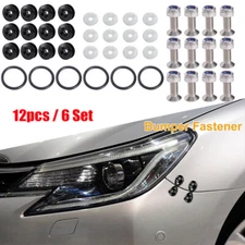 12Pcs/6Set Car Quick Release Fasteners Bumper Holder Trunk Fender Hatch Lids Kit
