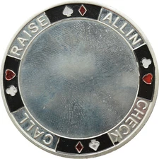 Card Guard - Blank Silver Card Guard Poker Protector *