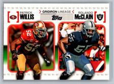 2010 Topps Football Patrick Willis Rolando McClain #GL-WM Gridiron Lineage