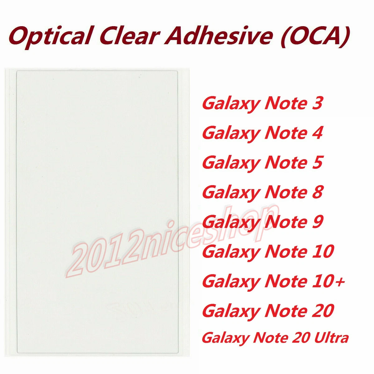 Lot OEM OCA Optical Clear Adhesive Tape For Samsung Galaxy Note 3 4 5 8 9 10 20