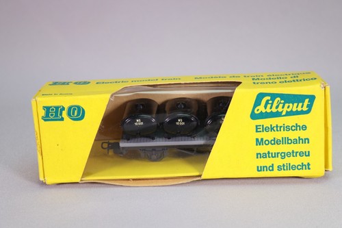 LG1452 LILIPUT 202 Ho Wagon plat transport cuve citerne NS 10001 essieux gris | Zustand: Occasion