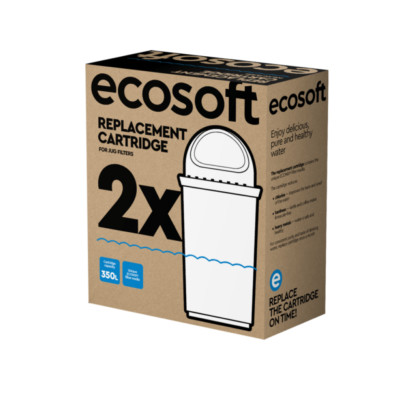 Ecosoft 2 pack replacement cartridges for water filter jug / pitcher