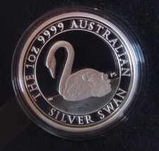 1 Oz Silber Schwan 2021 Polierte Platte Australien Perth Mint nur 2.500 Stück!