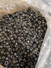 M6-1.00  Metric Nylon Insert Hex Locknut Black Oxide  bulk 1,500 pcs