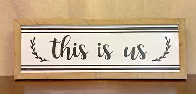 This is for USサイン Hobby Lobby Wood Framed Metal Sign “This is Us” Wall Home Décor