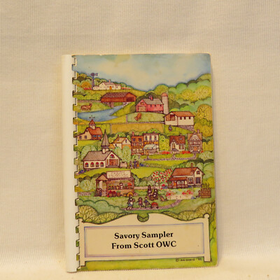 Vintage Officers Wives Club Cookbook Recipes 1986 Savory Sampler Scott Air Force