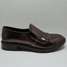 Brunello Cucinelli Women Bronze Metallic Leat...