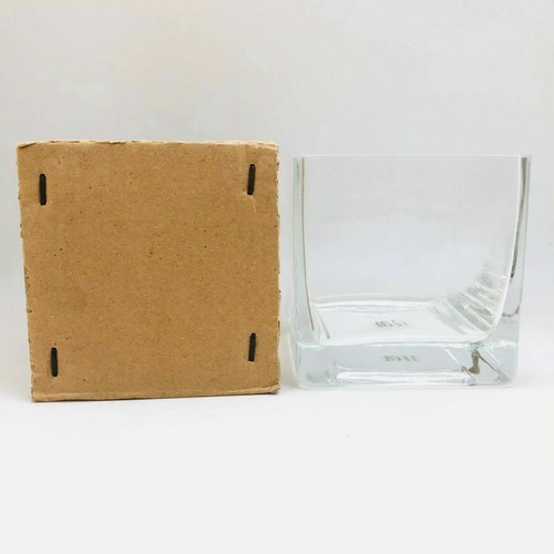Jamali Garden Frosted Multi Purpose Clear Glass Cube Vase NIB eBay