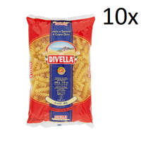 10X Pasta Divella 100% Italienisch N° 40 Fusilli 500G