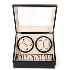 4 Uhren Automatischer Uhrenbeweger Uhrenbox Uhrenkasten Box Holz Carbon Fiber