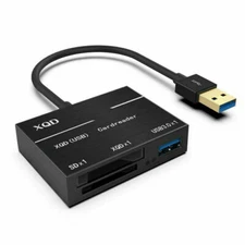 3 in1 USB 3.0 to XQD2.0/SD/USB3.0 Card Reader Adapter HUB Kit 500MB/s High Speed