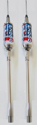 Dual Sirio P2000 3/8 10m & CB 2000 Watts Trucker Antenna With Shaft - USA Flag