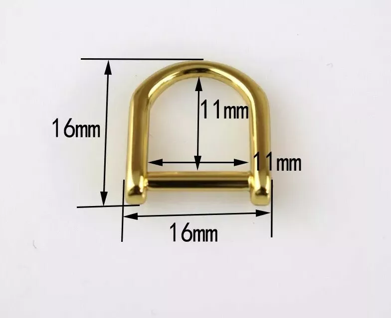 2 D Ring Screw GOLD For Louis Vuitton Cosmetic pouch Attach Strap 15mm  Horseshoe