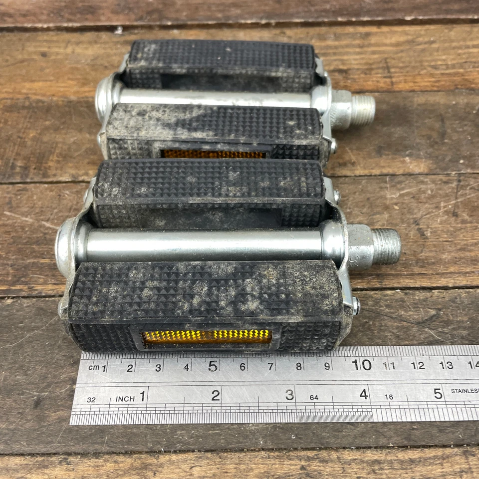 Bloque de pedales Union de colección de goma NOS 9/16 4 en 4" se adapta a Schwinn 3 piezas cottered Foto 2 de 4