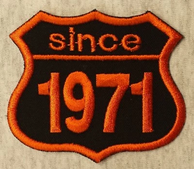 PABA Patch Aufnäher Jahreszahl since 1971 Biker Hot Rod Custom