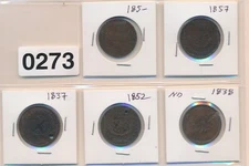 Canada  - NICE LOT OF 5 CIRCS - 1837-1857
