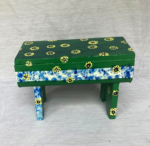 Vintage Handcrafted Wooden Stool - Nice! - Picture 3 of 5