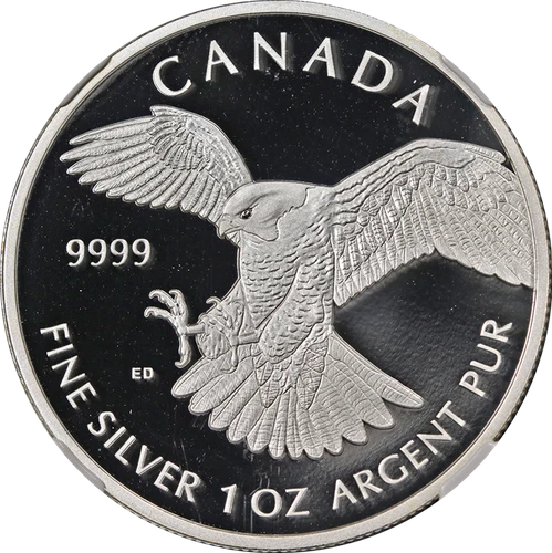 2014 Canada Silver $5 Peregrine Falcon NGC PF70 Ultra Cameo Early Releases ST...