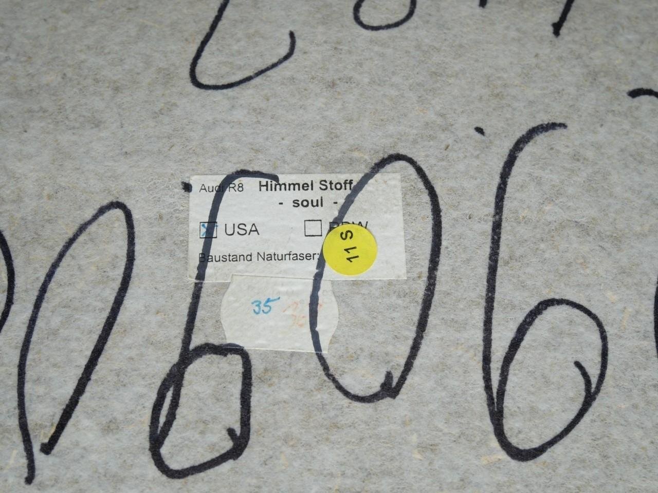 2008-2012 Audi R8 Interior Roof Headliner OEM