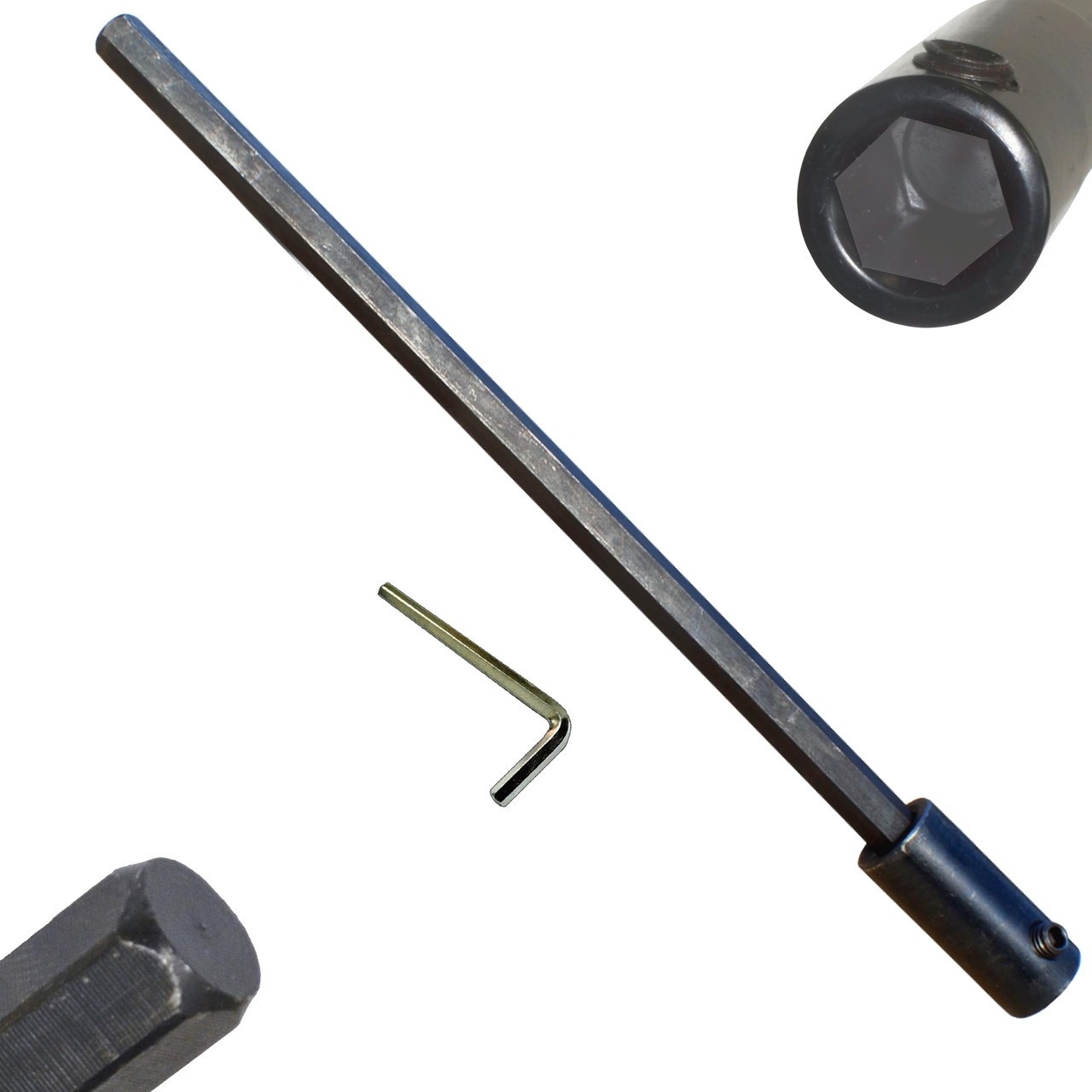 Hole Saw Extension 3/8 Hex Male To 3/8 Hex Female Fits All 3/8" Arbor x 12 inch