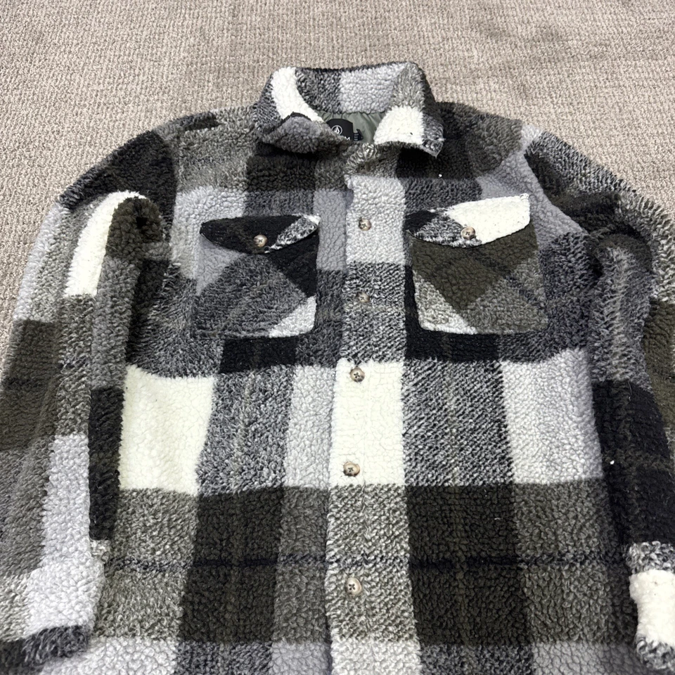 Volcom Jacket Multicolored Plaid Long Sleeve Women’s Size Small - Image 4 of 4