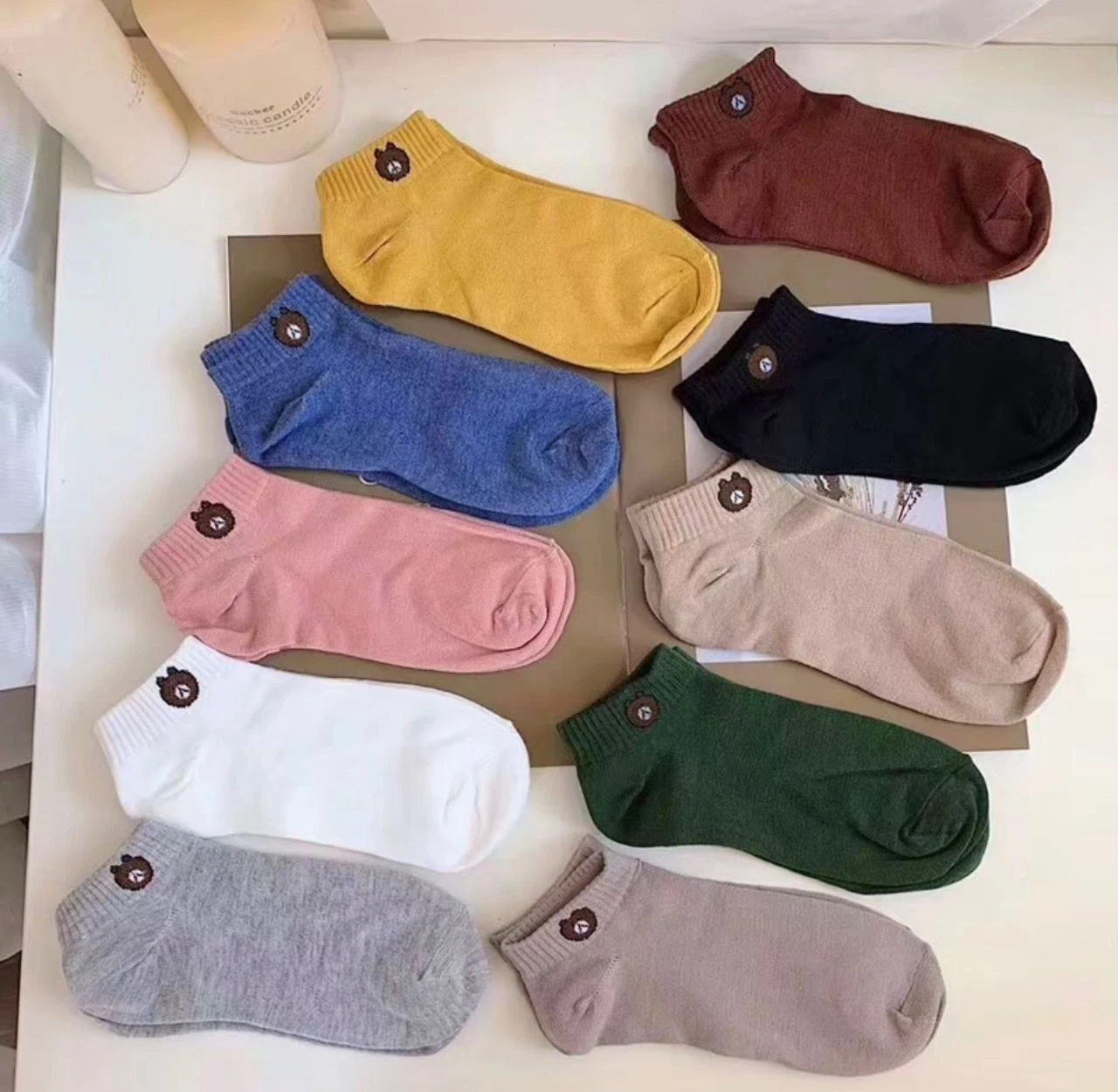 10 Pairs Ankle Socks Unisex | Soft Cotton Blend | Breathable Daily Casual Socks