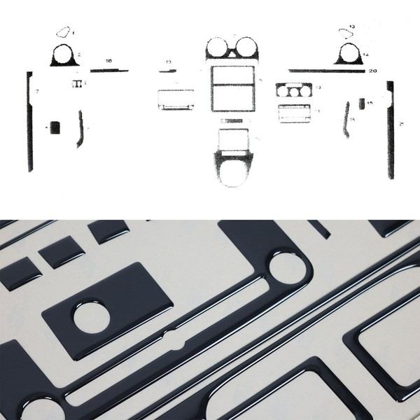 Innenraum Dekor Cockpit FüR VW Caddy 2003-2010 Piano Schwarz Optik 21Tlg-image