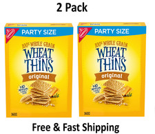 Wheat Thins Original Whole Grain Wheat Crackers, Party Size, 20 oz 2 Pack