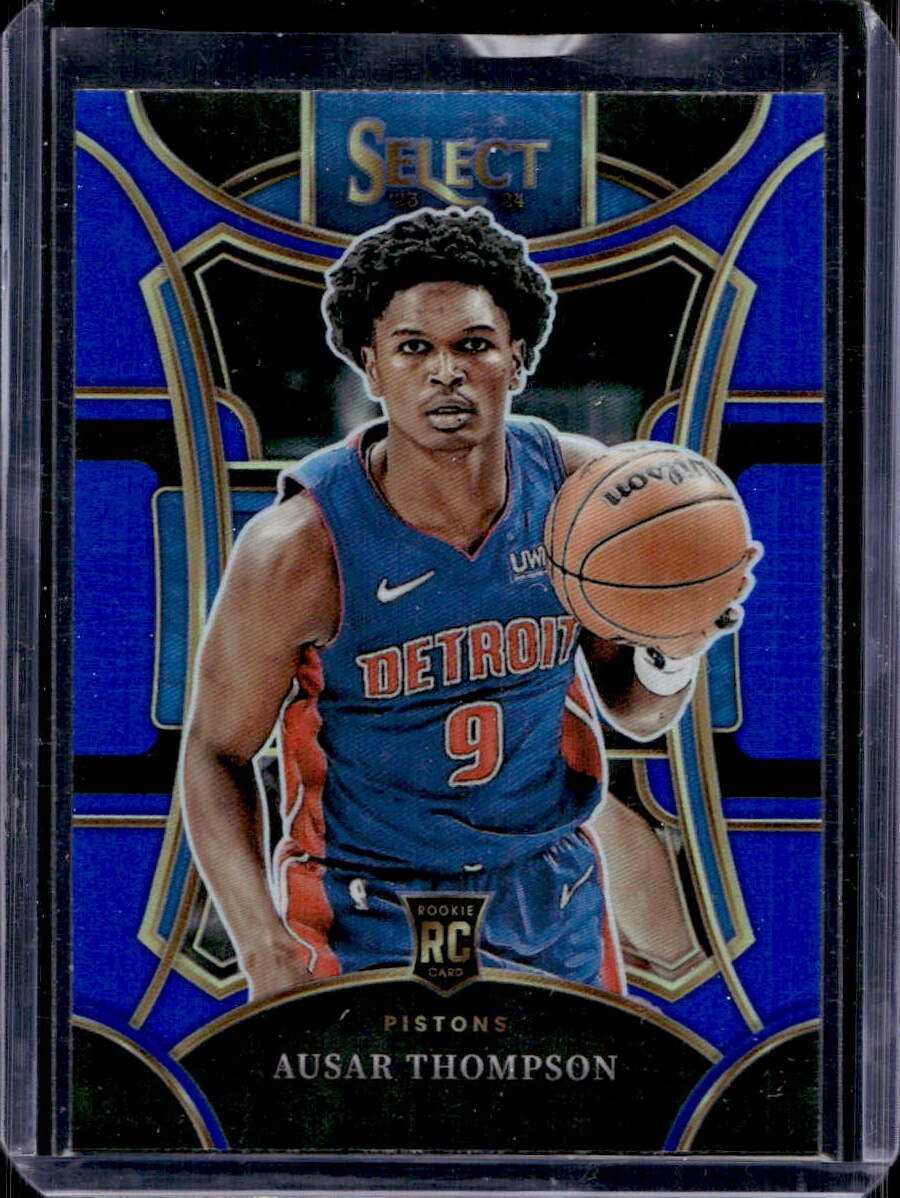 Ausar Thompson 2023-24 Panini Select #316 Mezzanine Rookie Blue Prizm