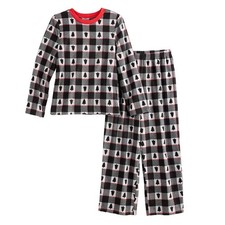 Kids XS 4/5 Jammies For Your Families Winter Plaid Top Bottoms Pajama Set NWT