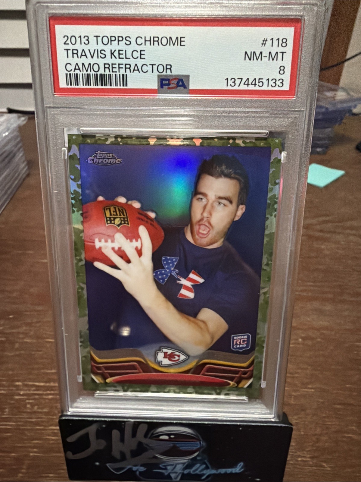 2013 Topps Chrome Travis Kelce Camo Refractor #241/499
