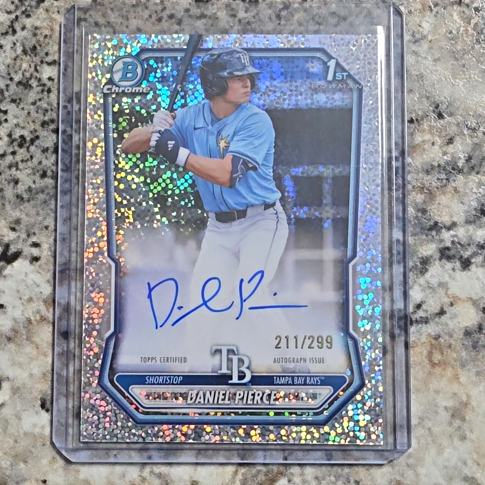 Topps 2026 Bowman Chrome Prospect Autos Daniel Pierce Auto #CPA-DP Rays /299