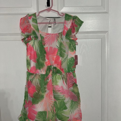 NEW Fabkids Romper - Grn/pink Girls - S 6/7 - Picture 2 of 9
