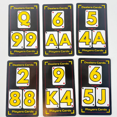 Blackjack Basic Strategy Guide Cards   Casino Blackjack Flashcards