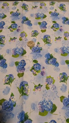 Cotton Fabric 34'' X44'' Hydrangea Bliss Timeless Treasures