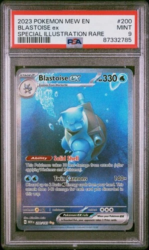 151 Blastoise EX SIR 200/165 PSA 9 Pokemon Card Scarlet Violet