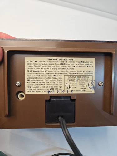 Vintage 70’s SPARTUS Solid State Red Digital LED Alarm Clock 21-3004-500 Tested