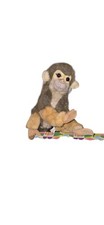 Vintage HANSA Squirrel Monkey 7" Plush Realistic Stuffed Animal Bendy Arms READ