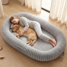 Oversized Human Dog Bed for Large Breed Dogs, 77.5X61.8X9.8 Inch Extra Large Plu