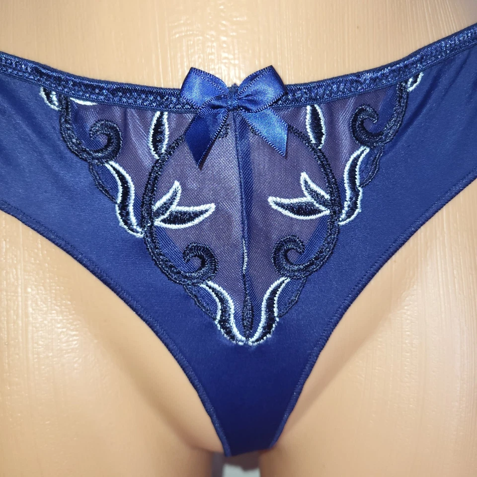Simone Perele Andora 131770, Größe 36/38 S, Damen neu String Tanga Slip Blau - Bild 3 von 4