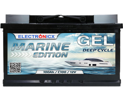 Electronicx Marine Edition GEL Batterie 100 AH 12V Boot Schiff Versorgungsbatter