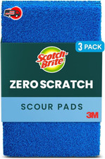 Scotch-Brite  Zero Scratch Scour Pad, 3 Scrubbing Pads, Non-Scratch Scouring Pad