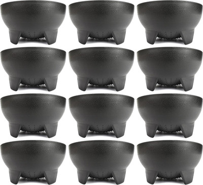 Set of 12 Black  4.5'' Diameter, 12 Oz Salsa Bowls!