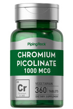 Chromium Picolinate 1000 mcg  360 Tablets  Non-GMO  by Piping Rock
