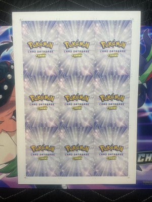 Pokemon Database Shiny Uncut Cards Sheet extremely Rare  | eBay