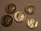 (5) pc group 1920 Mercury Silver Dimes - all nice condition!